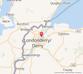 Map of Boom Hall, Northern IrelandNorthern Ireland
