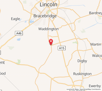 Map of Boothby Graffoe, EnglandEngland