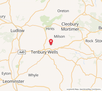 Map of Boraston, EnglandEngland