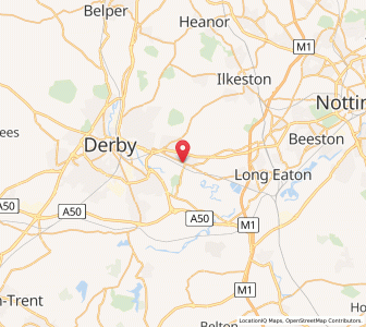 Map of Borrowash, EnglandEngland