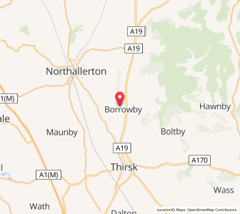 Map of Borrowby, EnglandEngland