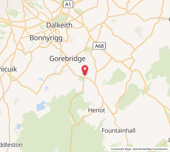 Map of Borthwick, ScotlandScotland