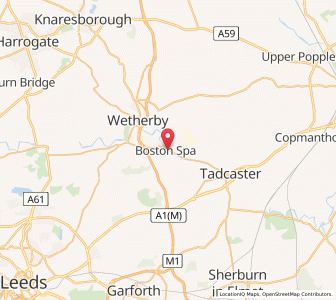 Map of Boston Spa, EnglandEngland