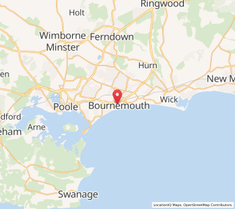 Map of Bournemouth, EnglandEngland
