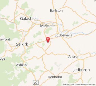 Map of Bowden, ScotlandScotland