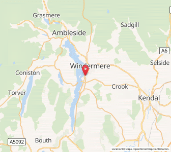 Map of Bowness-on-Windermere, EnglandEngland