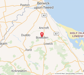 Map of Bowsden, EnglandEngland