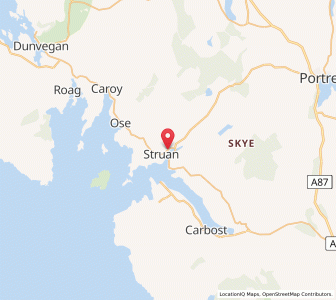 Map of Bracadale, ScotlandScotland