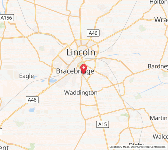 Map of Bracebridge Heath, EnglandEngland