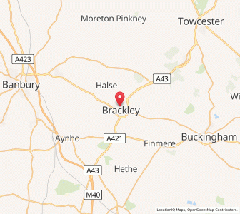 Map of Brackley, EnglandEngland