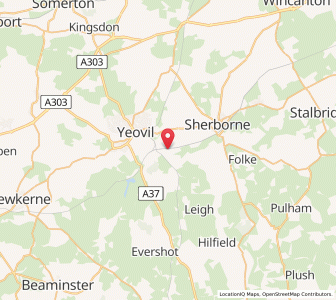 Map of Bradford Abbas, EnglandEngland