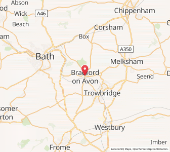 Map of Bradford-on-Avon, EnglandEngland
