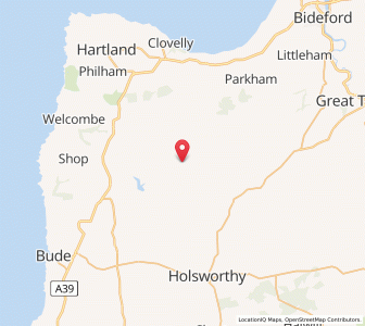 Map of Bradworthy, EnglandEngland