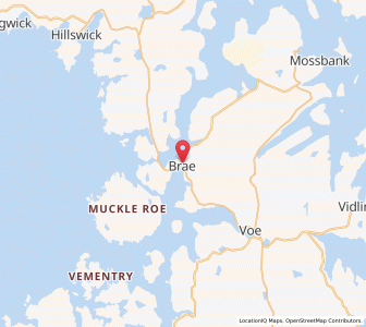 Map of Brae, ScotlandScotland