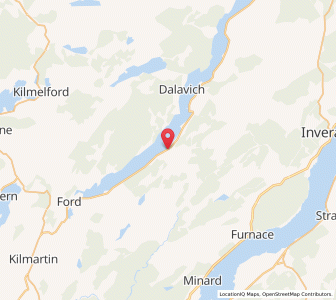 Map of Braevallich, ScotlandScotland