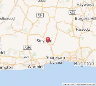 Map of Bramber, EnglandEngland