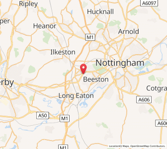 Map of Bramcote, EnglandEngland