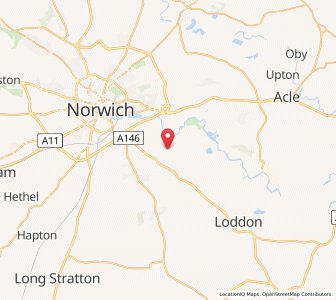 Map of Bramerton, EnglandEngland