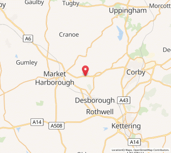 Map of Brampton Ash, EnglandEngland