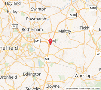 Map of Brampton en le Morthen, EnglandEngland