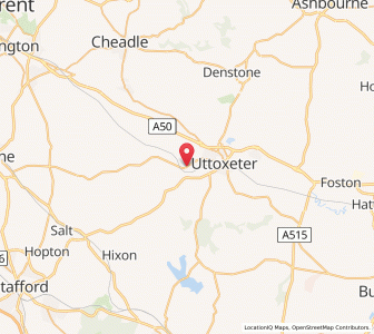 Map of Bramshall, EnglandEngland