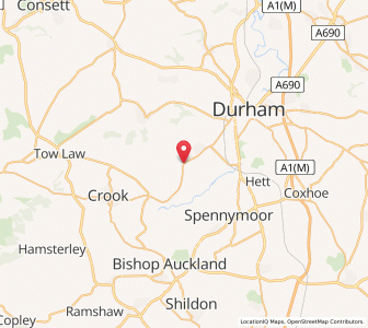 Map of Brancepeth, EnglandEngland