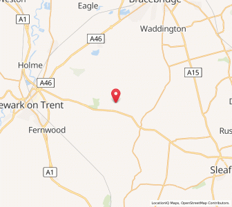 Map of Brant Broughton, EnglandEngland