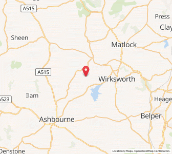 Map of Brassington, EnglandEngland