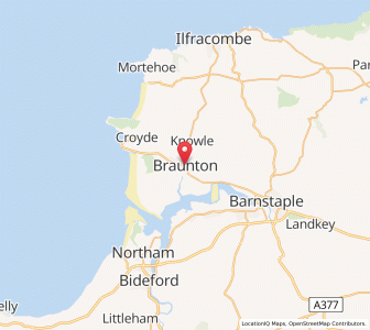 Map of Braunton, EnglandEngland