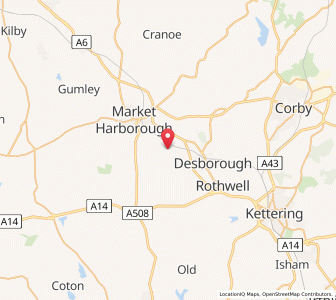 Map of Braybrooke, EnglandEngland