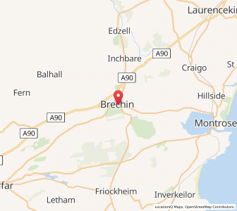 Map of Brechin, ScotlandScotland