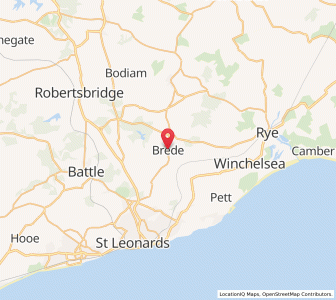 Map of Brede, EnglandEngland
