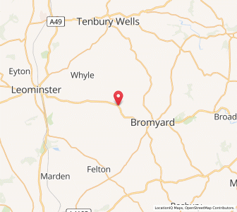 Map of Bredenbury, EnglandEngland