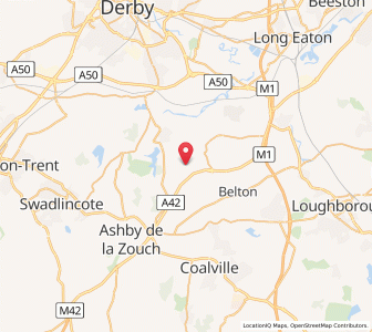 Map of Breedon on the Hill, EnglandEngland