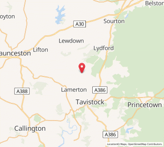 Map of Brentor, EnglandEngland