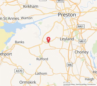 Map of Bretherton, EnglandEngland