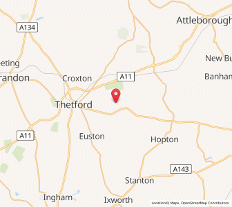 Map of Brettenham, EnglandEngland