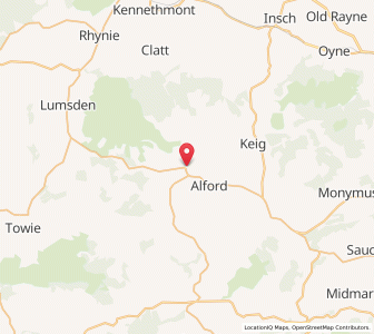 Map of Bridge of Alford, ScotlandScotland