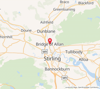 Map of Bridge of Allan, ScotlandScotland