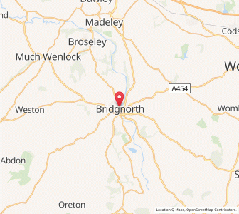 Map of Bridgnorth, EnglandEngland