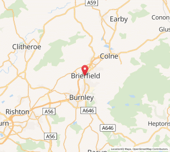 Map of Brierfield, EnglandEngland