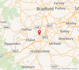 Map of Brighouse, EnglandEngland