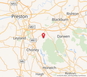 Map of Brinscall, EnglandEngland