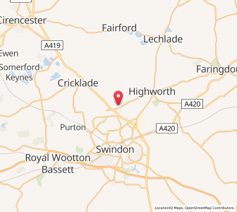 Map of Broad Blunsdon, EnglandEngland