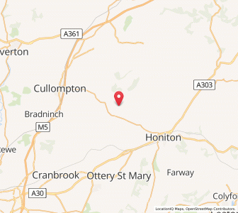 Map of Broadhembury, EnglandEngland