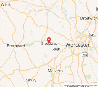 Map of Broadwas, EnglandEngland