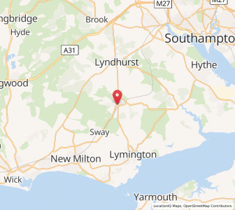 Map of Brockenhurst, EnglandEngland