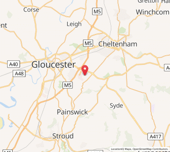 Map of Brockworth, EnglandEngland