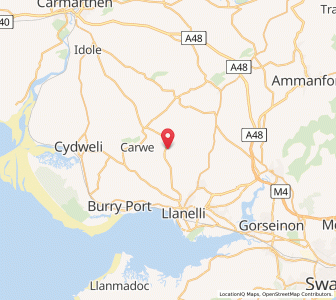 Map of Brondini, WalesWales