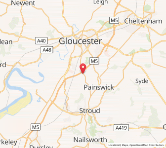 Map of Brookthorpe, EnglandEngland